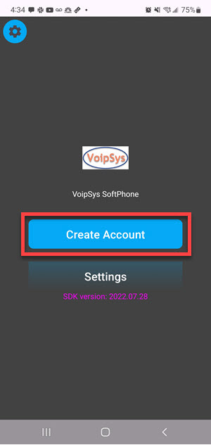 Image: Click create account
