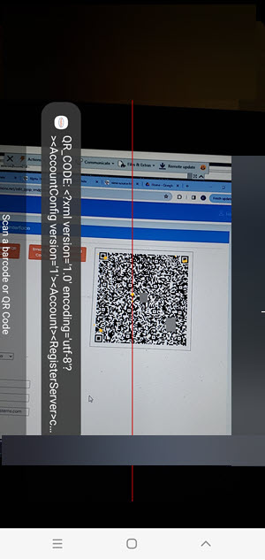 Image: QR code scanned